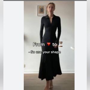 Old Navy Black Ribbed Knit Sweater 
Black dress